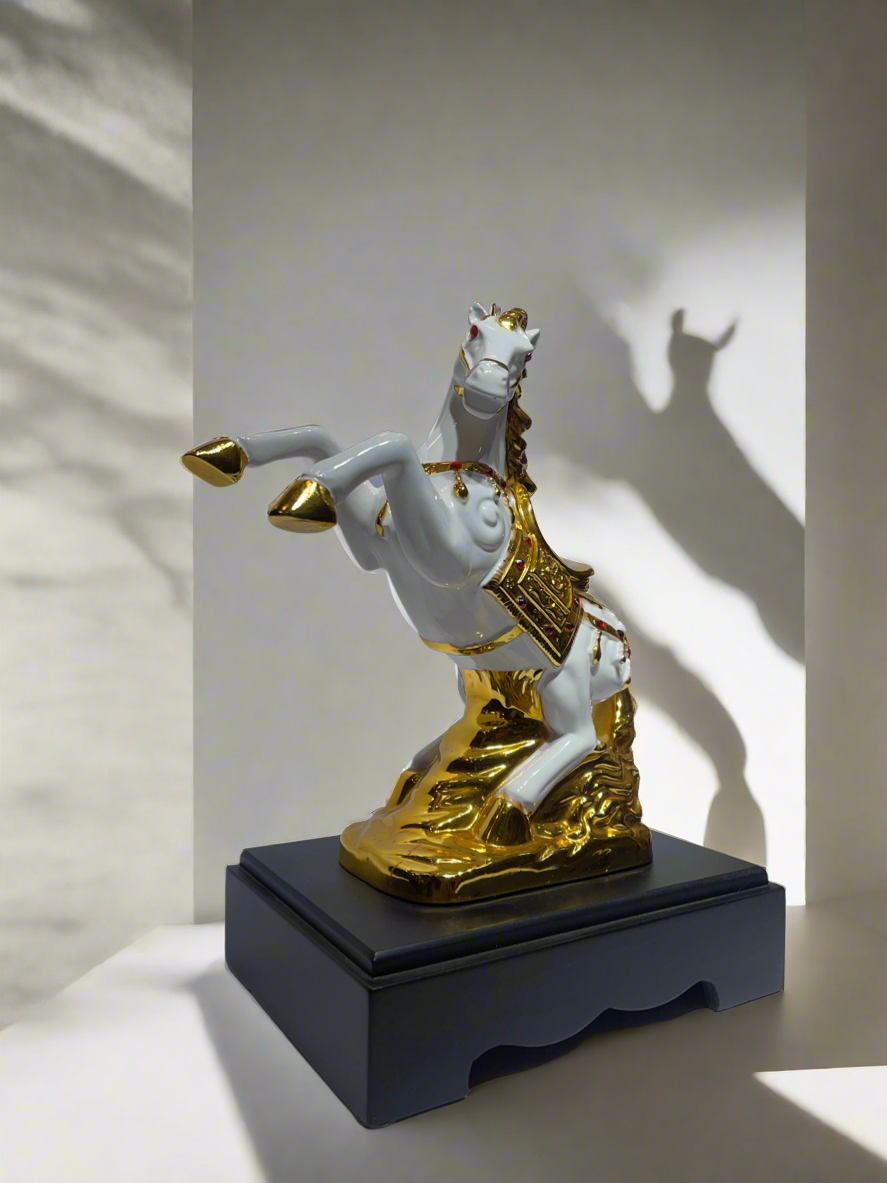 Horse White and Gold