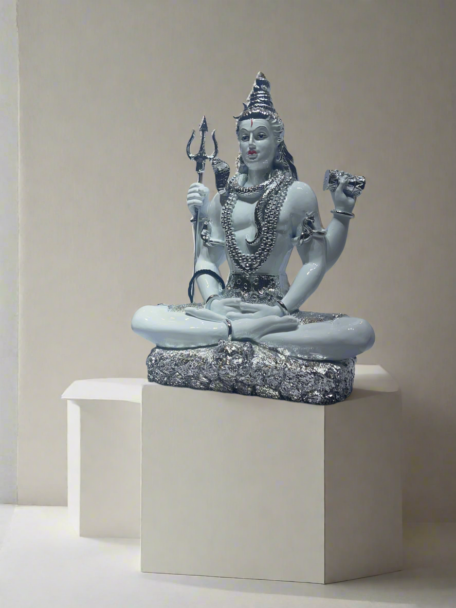 Shiv Ji White and Silver 