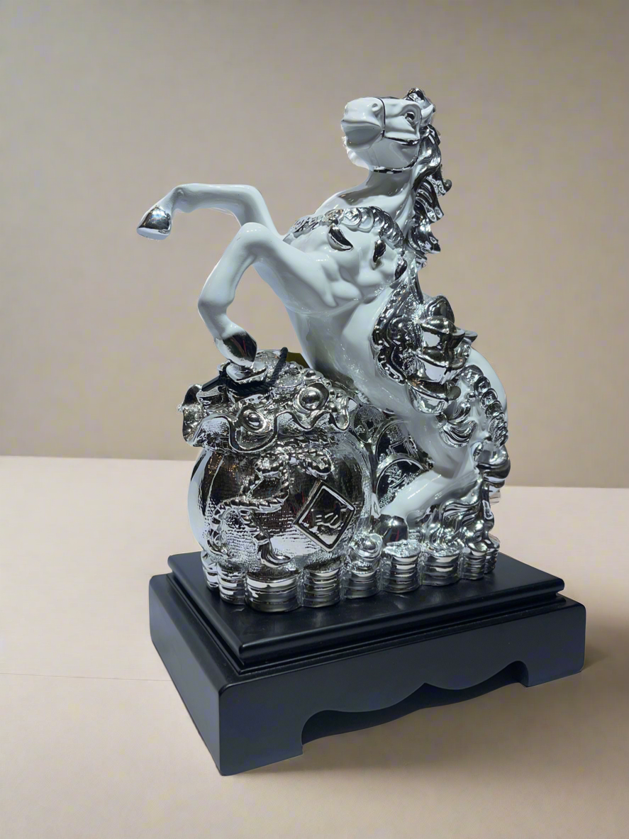 Horse white and silver