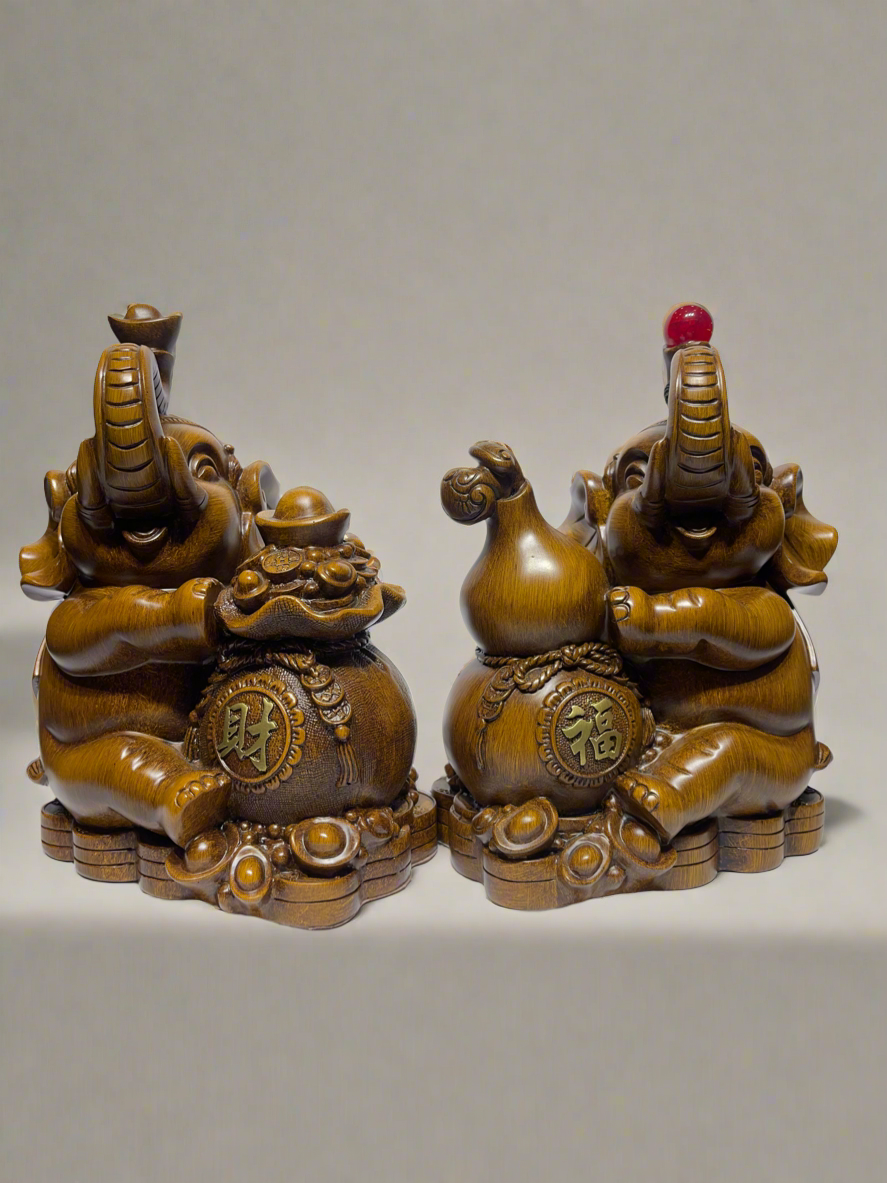 Wooden Elephant Small 2pc