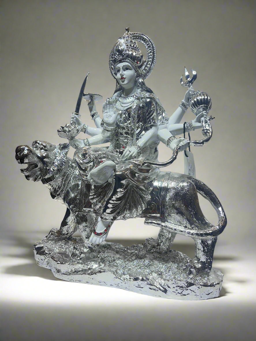 Durga Ji White and Silver ￼￼