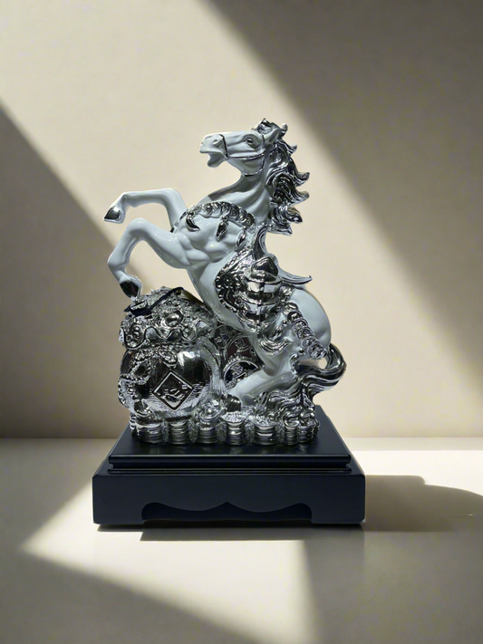 Horse white and silver