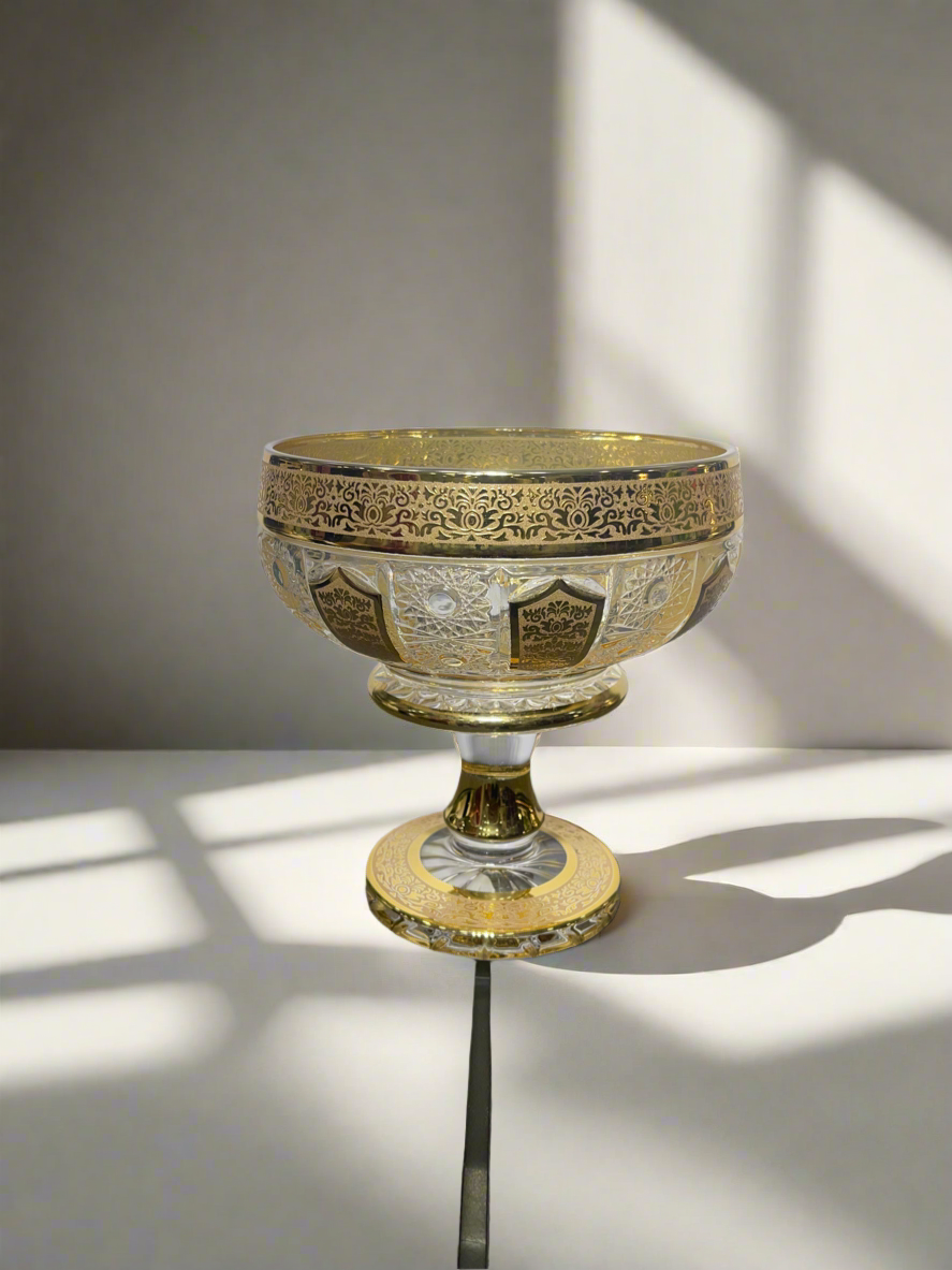 Galss Bowl Gold Medium