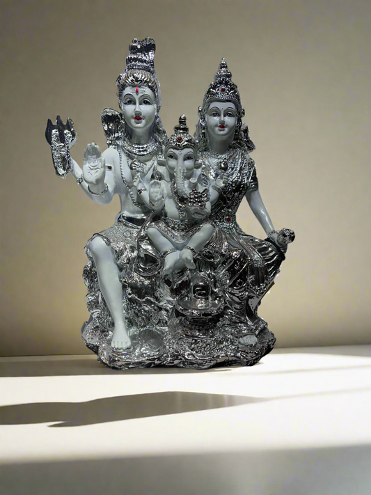 Shiv Parivaar White and Silver