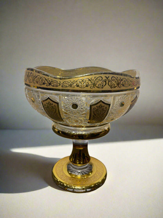 Glass Bowl Gold Big