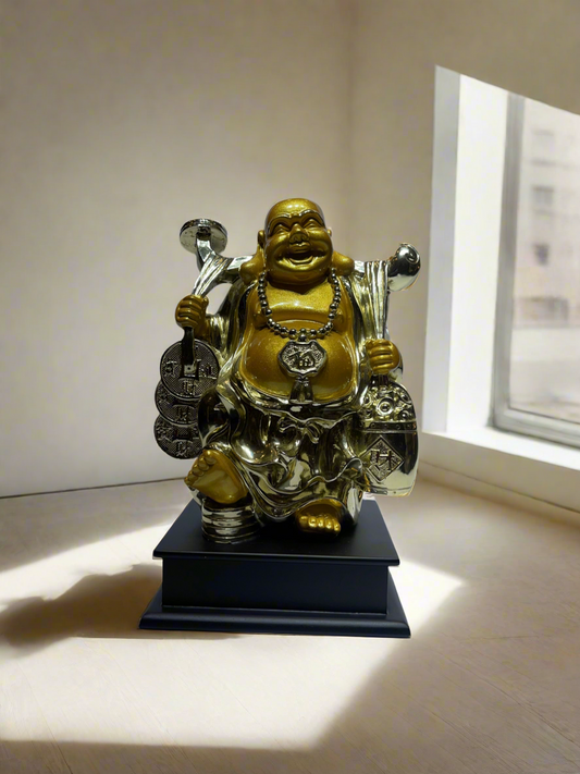 Laughing Buddha golden