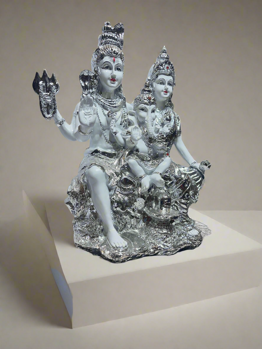 Shiv Parivaar White and Silver