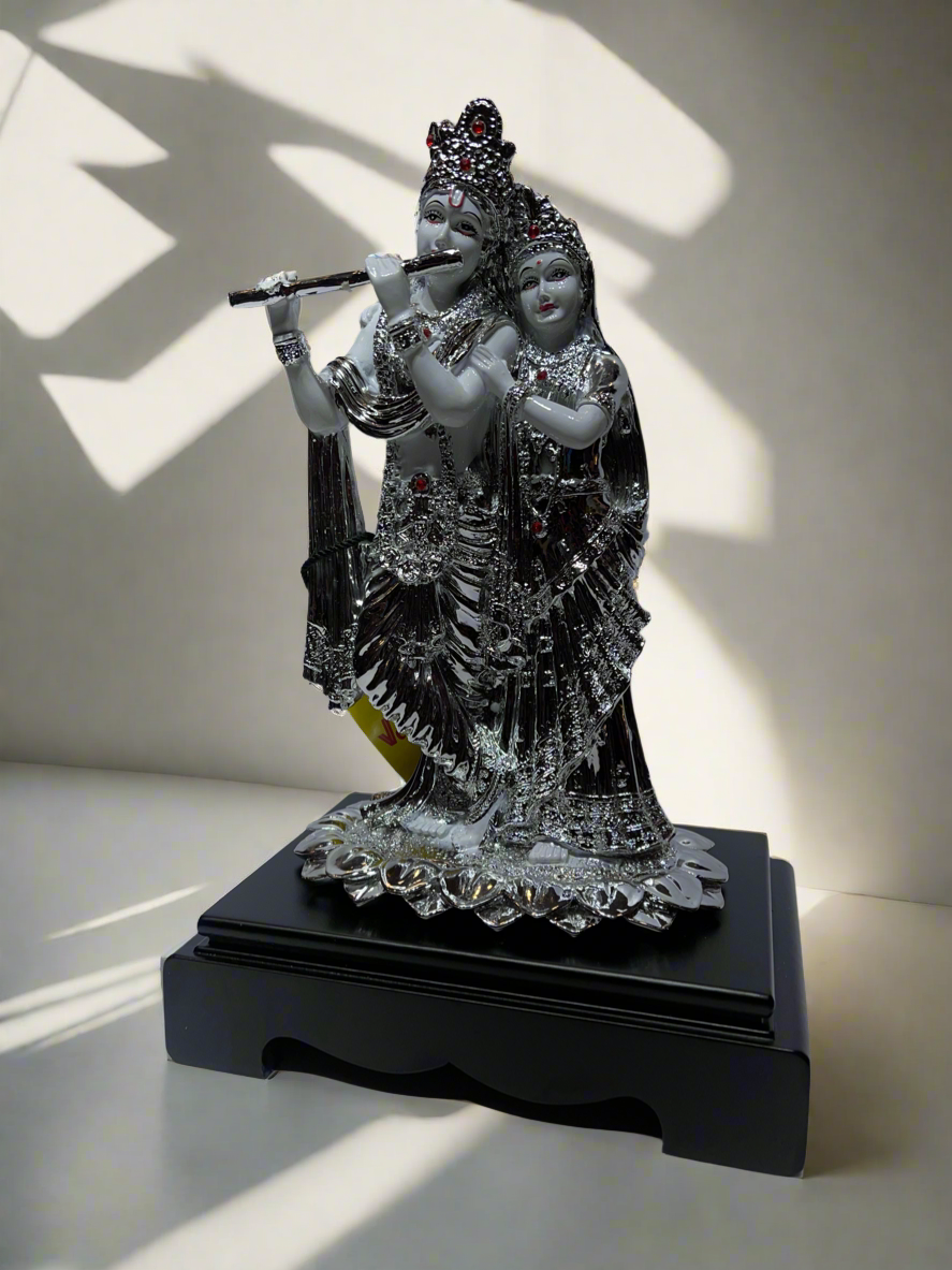 Radha Krishna White and Silver￼