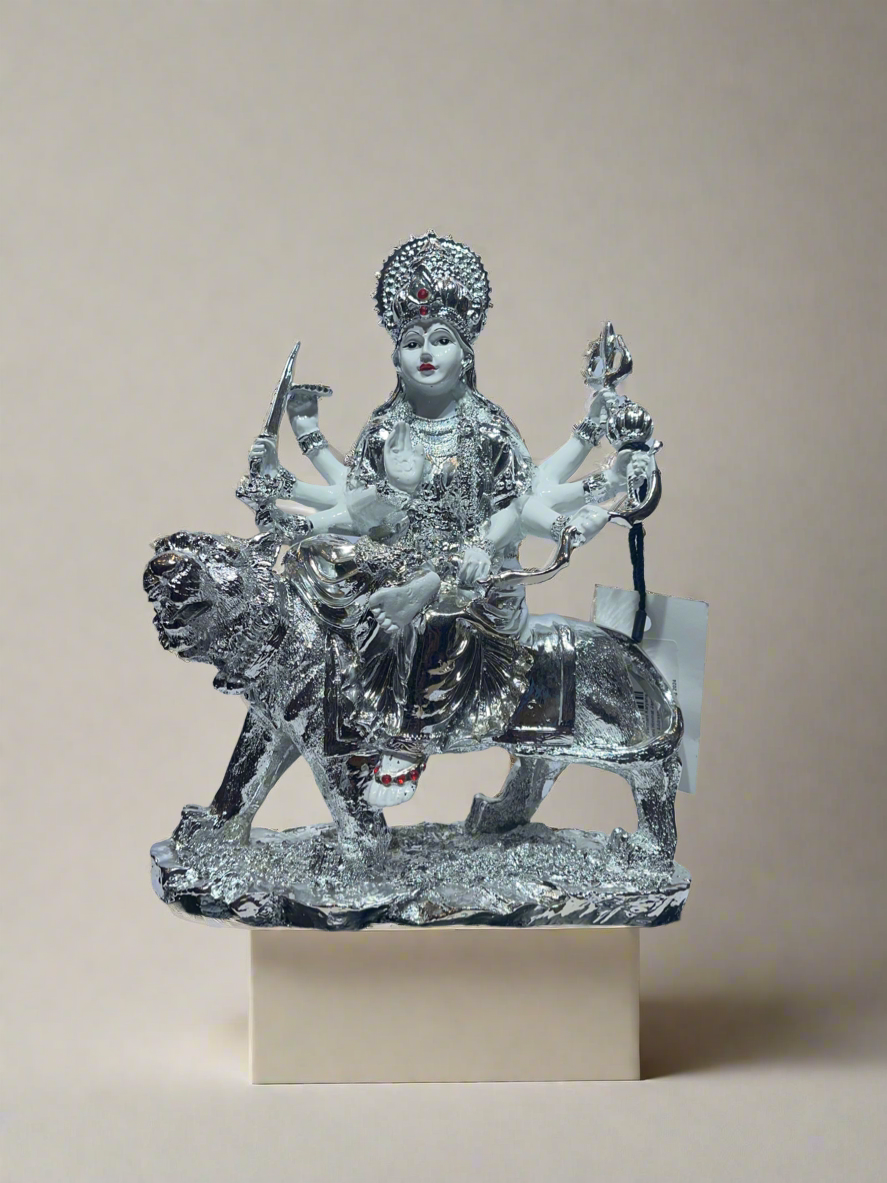 Durga ji White and Silver ￼￼