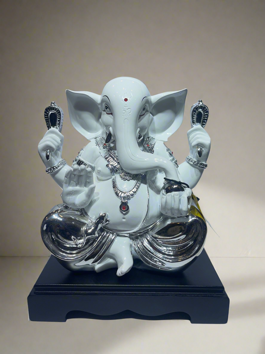 Ganesh Ji White and Silver ￼￼