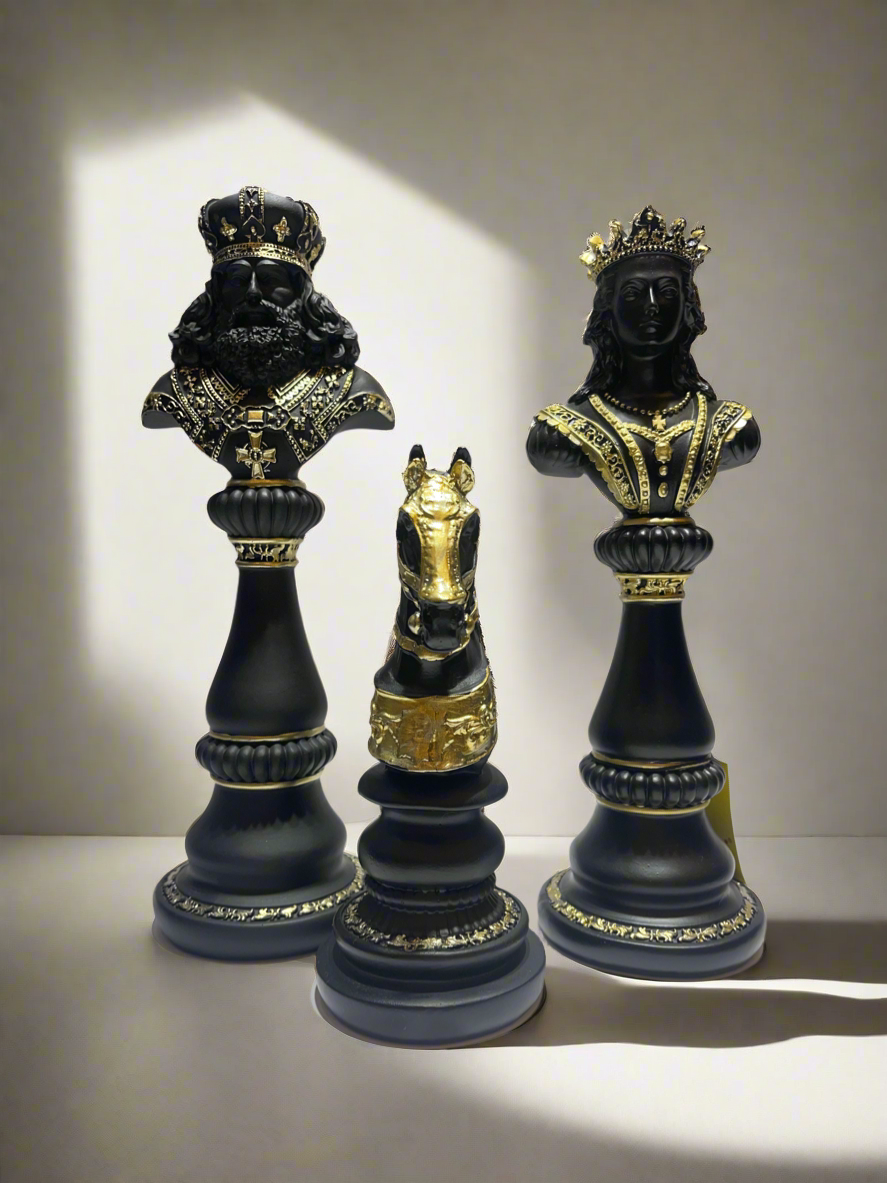 Chess Figure 3pc Black