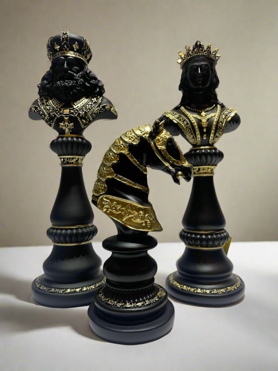 Chess Figure 3pc Black