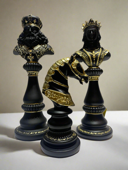 Chess Figure 3pc Black