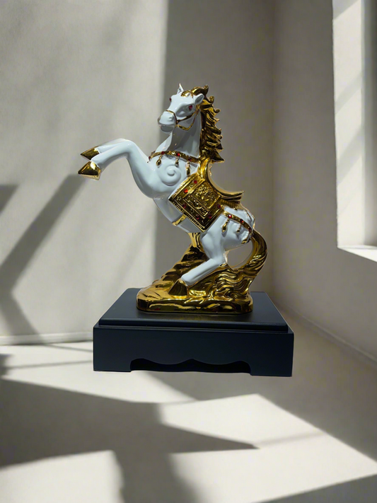 Horse White and Gold